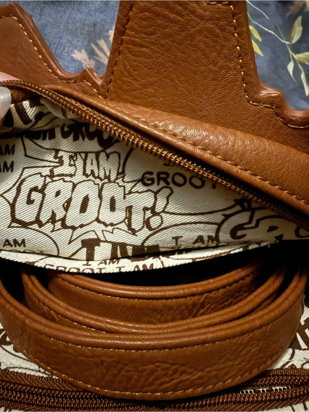 Loungefly Brown Groot Face Messenger Bag